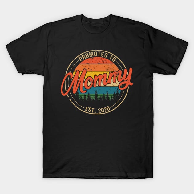 Promoted to Mommy Est 2020 Mothers Day Gift T-Shirt by Kagina